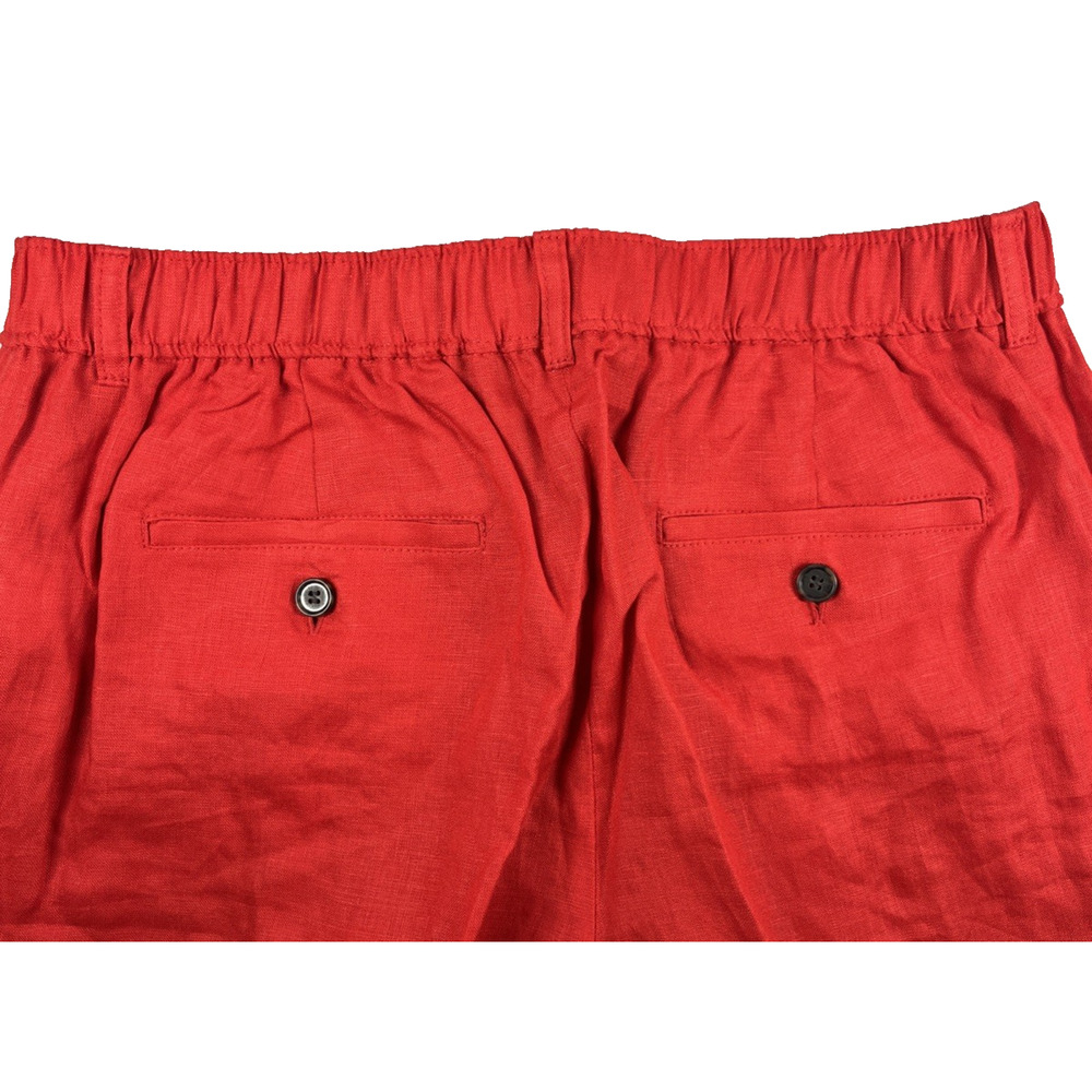 J Crew 3" Harbor Short in Linen Womens Medium Red Arroyo Chino Shorts - Picture 3 of 8